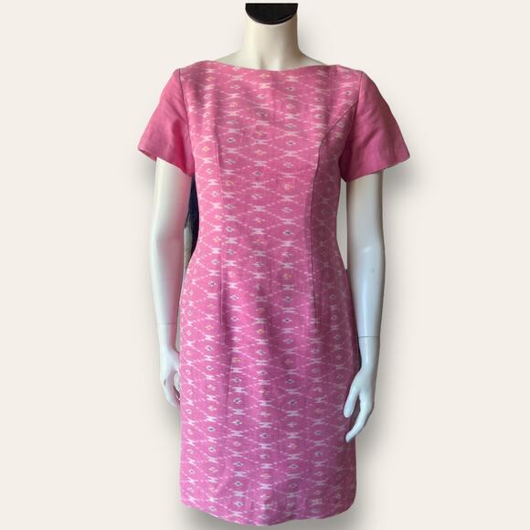 homemade light wool shift dress with princess seams size 4 - Picture 5 of 7